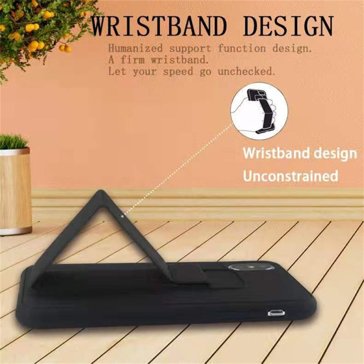 For iPhone 11 Pro Max Shockproof PC + TPU Protective Case with Wristband & Holder