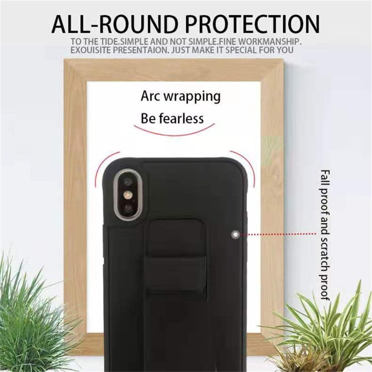 For iPhone 11 Pro Max Shockproof PC + TPU Protective Case with Wristband & Holder