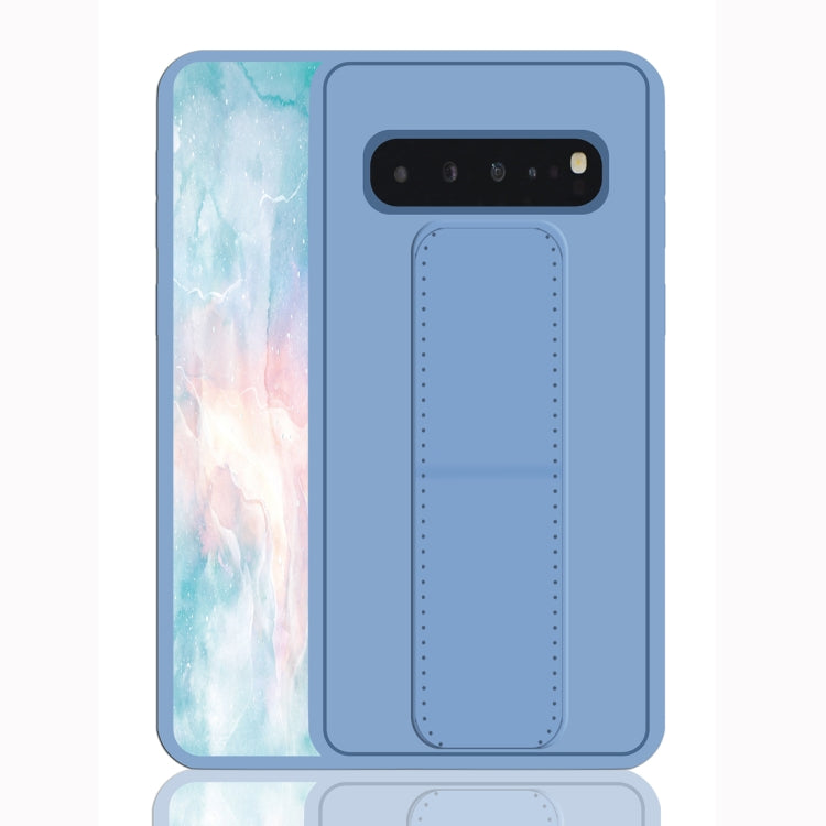 For Galaxy S10e Shockproof PC + TPU Protective Case with Wristband & Holder