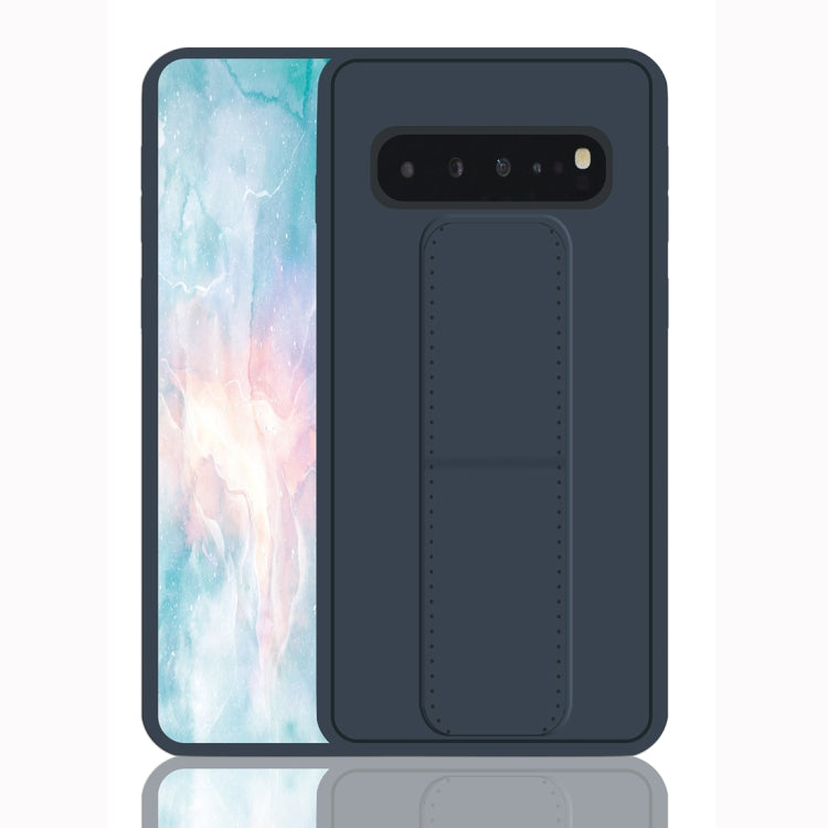 For Galaxy S10e Shockproof PC + TPU Protective Case with Wristband & Holder