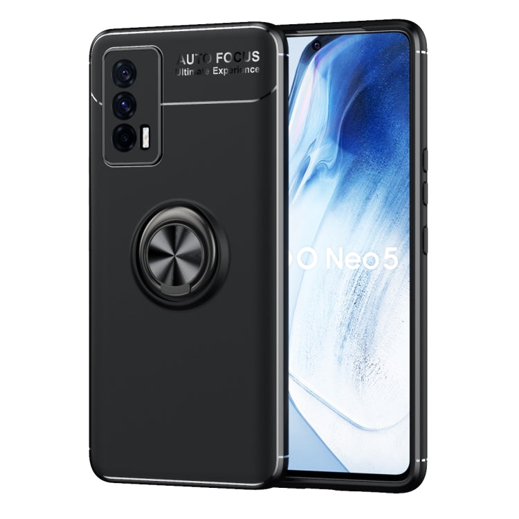For vivo iQOO Neo5 Metal Ring Holder 360 Degree Rotating TPU Case