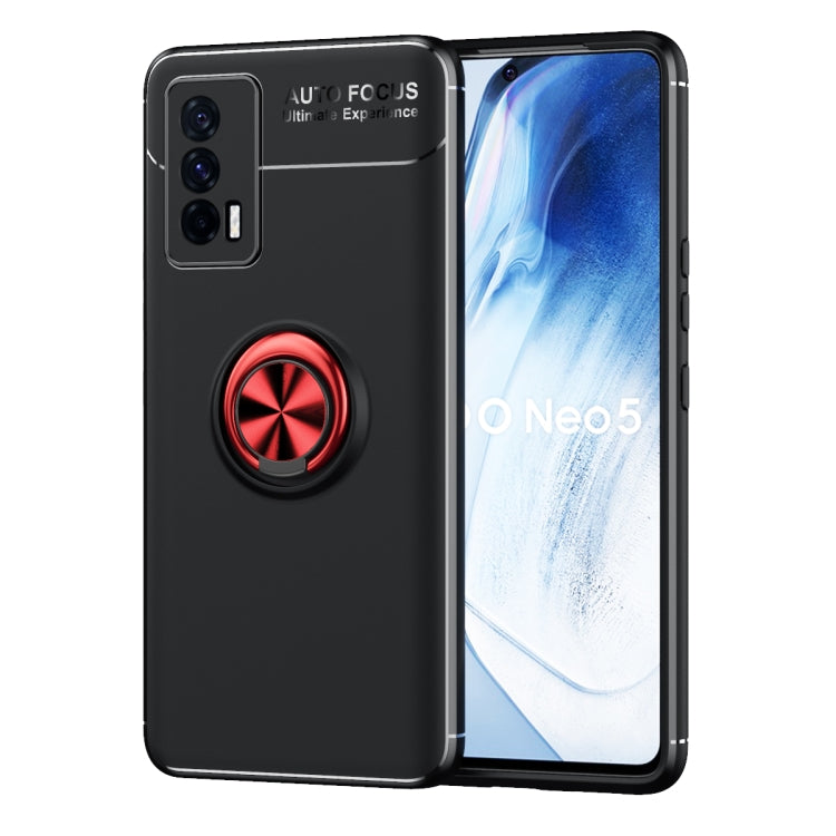 For vivo iQOO Neo5 Metal Ring Holder 360 Degree Rotating TPU Case