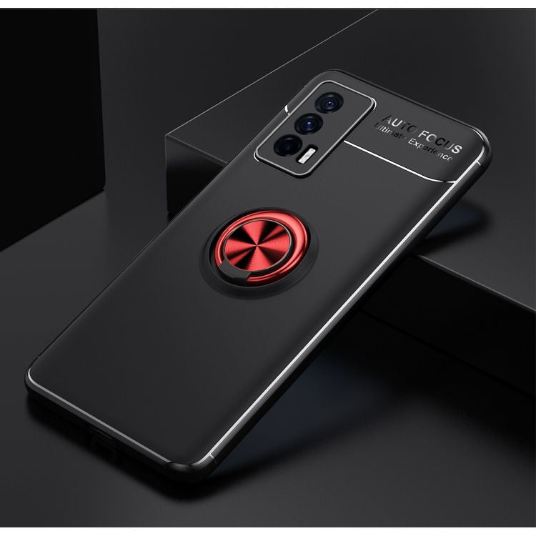 For vivo iQOO Neo5 Metal Ring Holder 360 Degree Rotating TPU Case