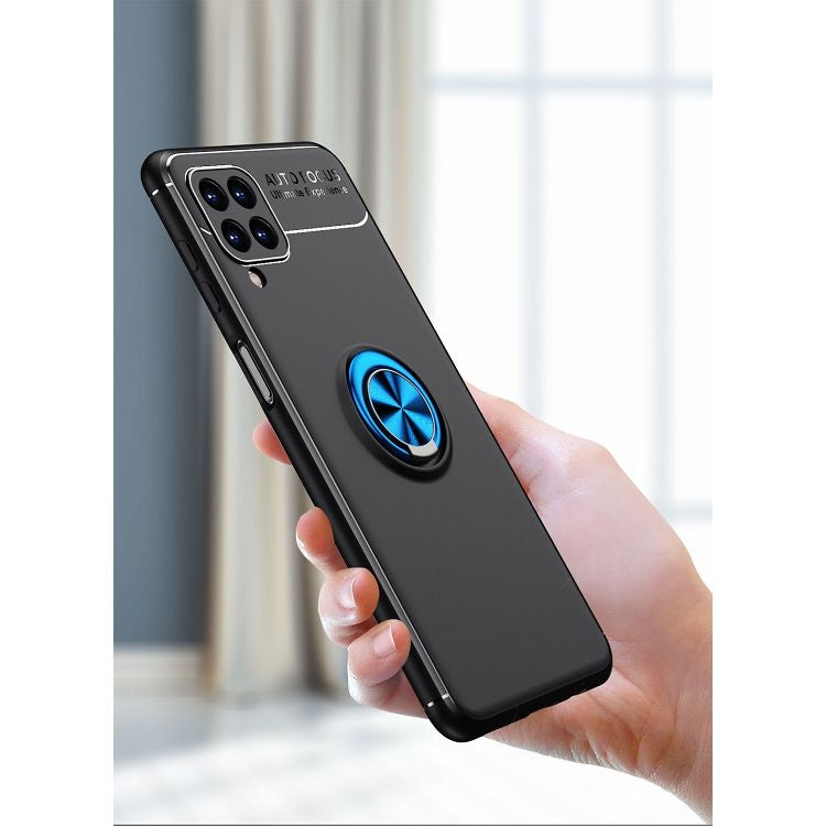 For Samsung Galaxy F62 Metal Ring Holder 360 Degree Rotating TPU Case