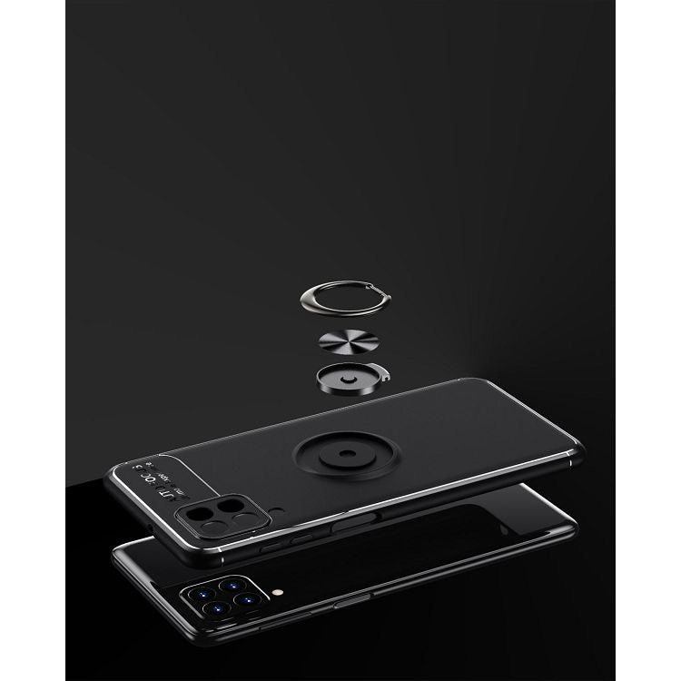 For Samsung Galaxy F62 Metal Ring Holder 360 Degree Rotating TPU Case