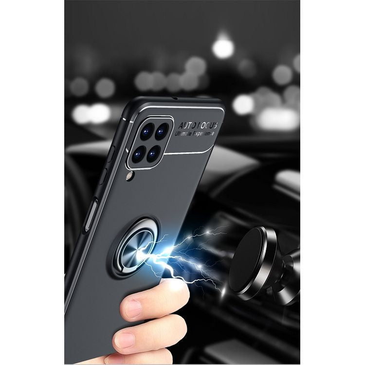 For Samsung Galaxy F62 Metal Ring Holder 360 Degree Rotating TPU Case