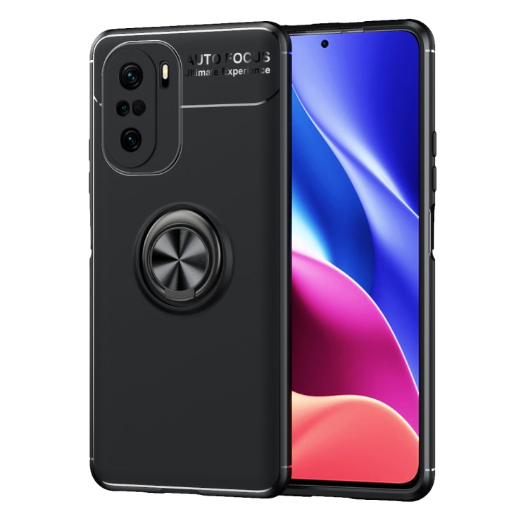 For Xiaomi Redmi K40 Metal Ring Holder 360 Degree Rotating TPU Case