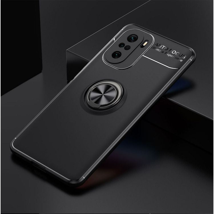 For Xiaomi Redmi K40 Metal Ring Holder 360 Degree Rotating TPU Case