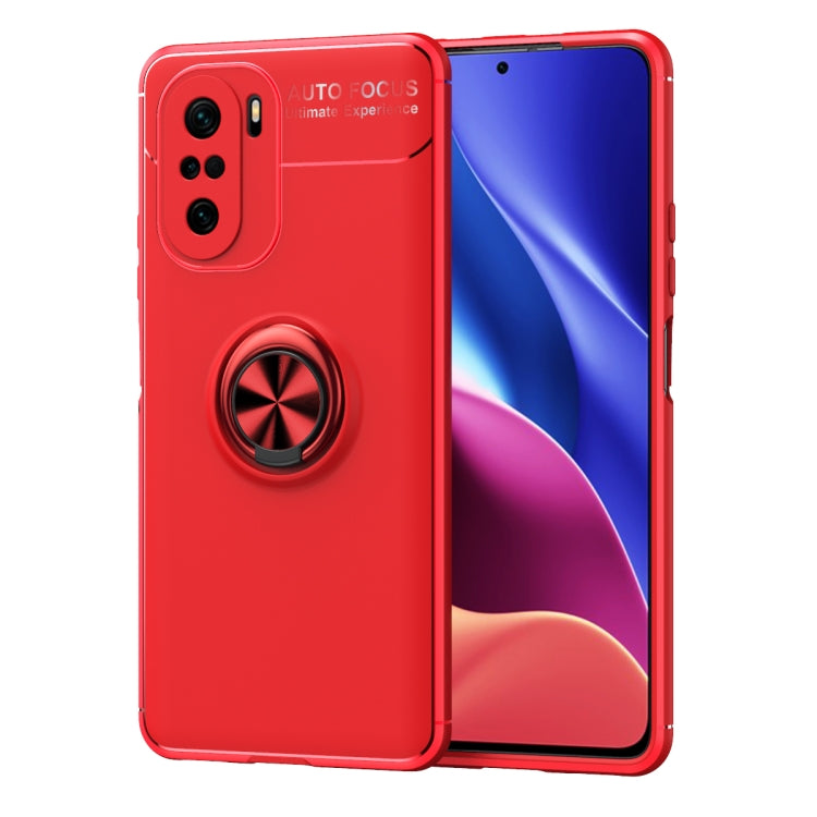 For Xiaomi Redmi K40 Metal Ring Holder 360 Degree Rotating TPU Case