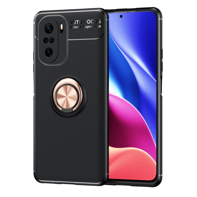 For Xiaomi Redmi K40 Metal Ring Holder 360 Degree Rotating TPU Case