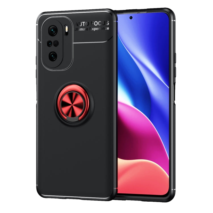 For Xiaomi Redmi K40 Metal Ring Holder 360 Degree Rotating TPU Case