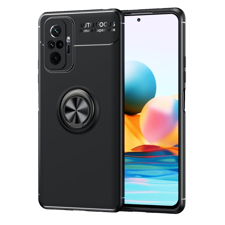 For Xiaomi Redmi Note 10 Pro Metal Ring Holder 360 Degree Rotating TPU Case