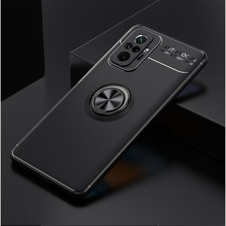For Xiaomi Redmi Note 10 Pro Metal Ring Holder 360 Degree Rotating TPU Case