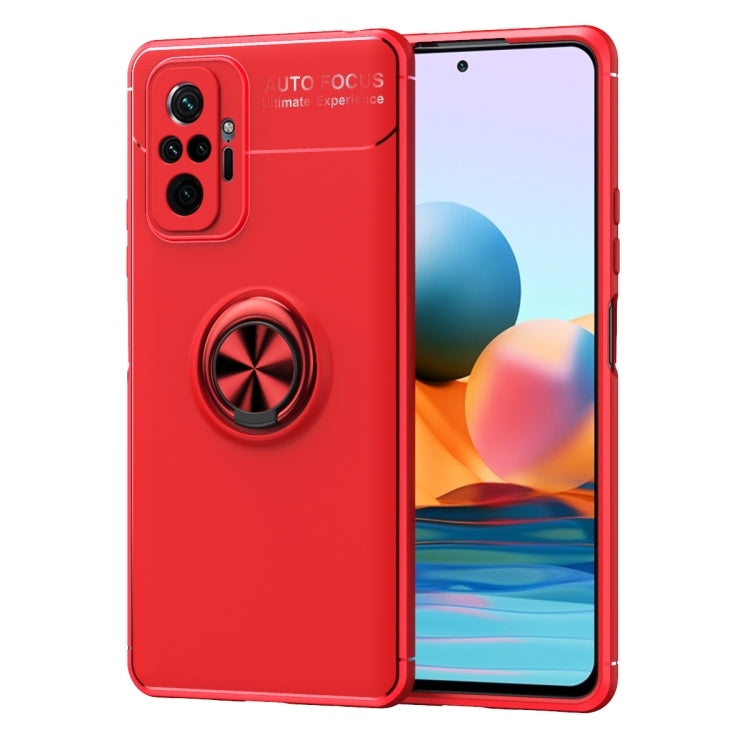 For Xiaomi Redmi Note 10 Pro Metal Ring Holder 360 Degree Rotating TPU Case