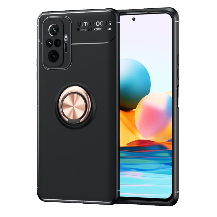 For Xiaomi Redmi Note 10 Pro Metal Ring Holder 360 Degree Rotating TPU Case
