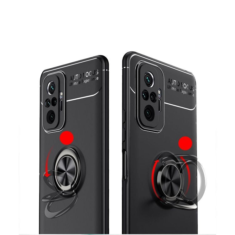 For Xiaomi Redmi Note 10 Pro Metal Ring Holder 360 Degree Rotating TPU Case