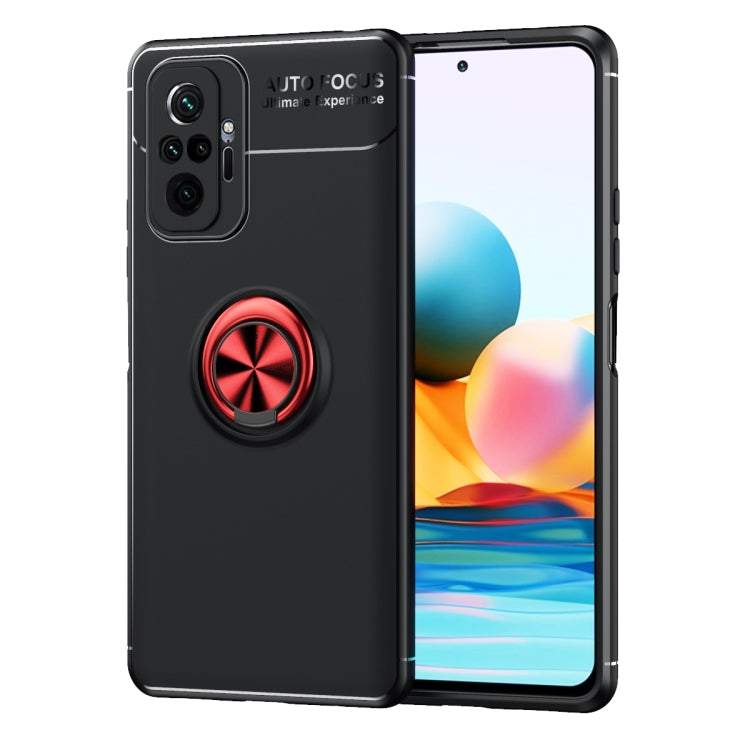 For Xiaomi Redmi Note 10 Pro Metal Ring Holder 360 Degree Rotating TPU Case
