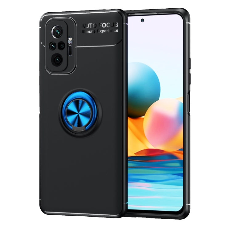 For Xiaomi Redmi Note 10 Pro Metal Ring Holder 360 Degree Rotating TPU Case