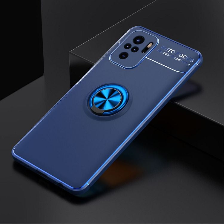 For Xiaomi Redmi Note 10 Metal Ring Holder 360 Degree Rotating TPU Case