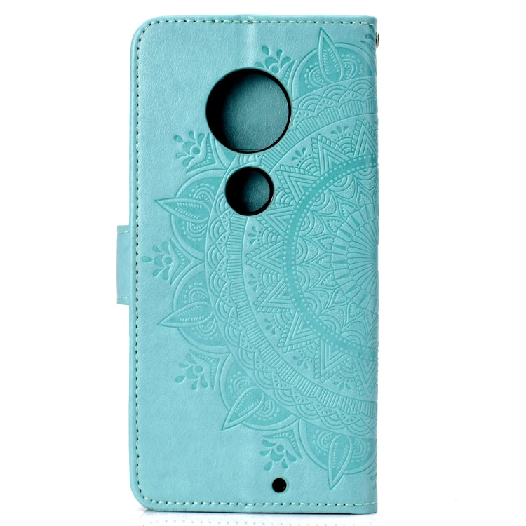 For Motorola Moto G7 Totem Flower Embossed Horizontal Flip TPU + PU Leather Case with Holder & Card Slots & Wallet