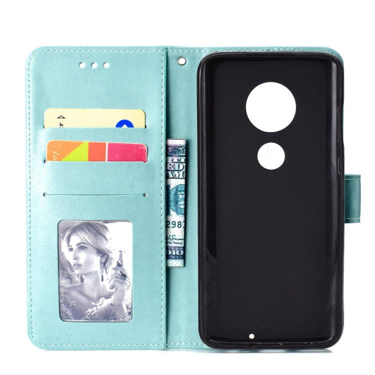 For Motorola Moto G7 Totem Flower Embossed Horizontal Flip TPU + PU Leather Case with Holder & Card Slots & Wallet