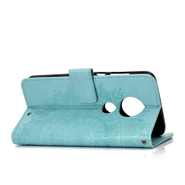 For Motorola Moto G7 Totem Flower Embossed Horizontal Flip TPU + PU Leather Case with Holder & Card Slots & Wallet