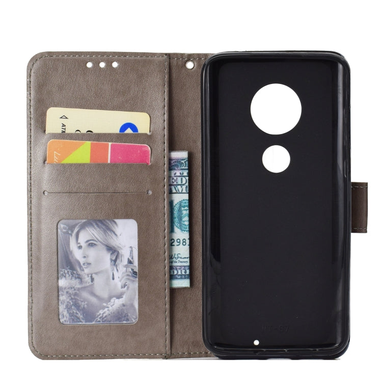 For Motorola Moto G7 Totem Flower Embossed Horizontal Flip TPU + PU Leather Case with Holder & Card Slots & Wallet