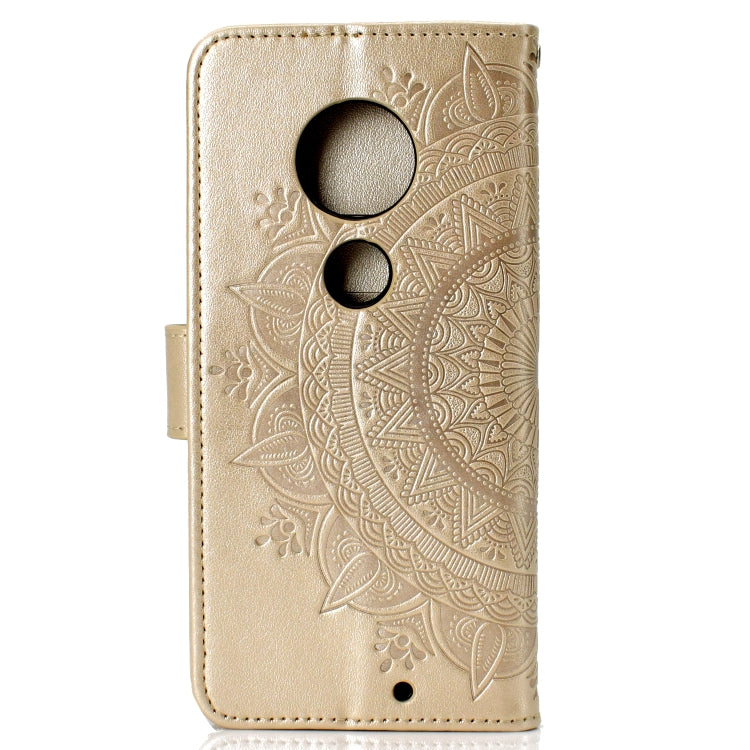 For Motorola Moto G7 Totem Flower Embossed Horizontal Flip TPU + PU Leather Case with Holder & Card Slots & Wallet