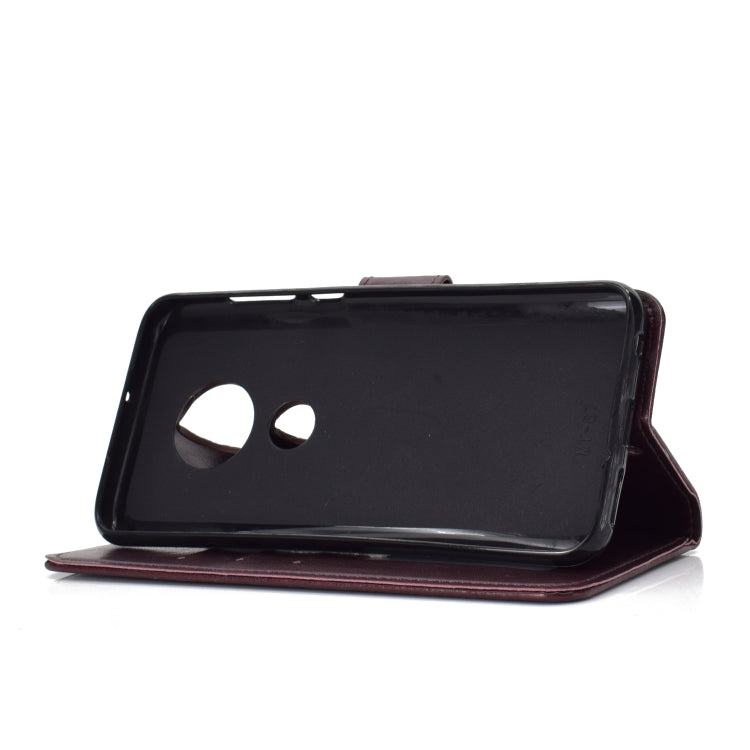 For Motorola Moto G7 Totem Flower Embossed Horizontal Flip TPU + PU Leather Case with Holder & Card Slots & Wallet