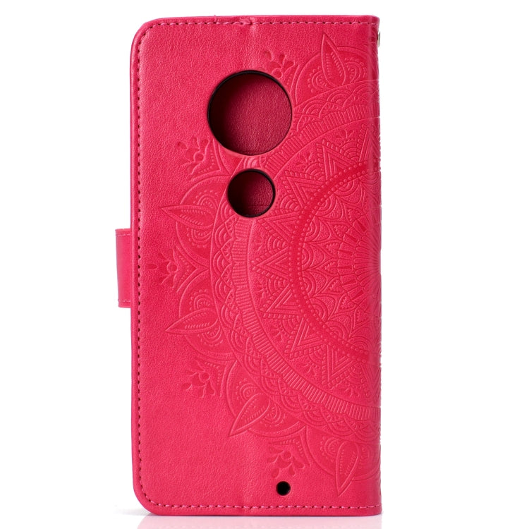For Motorola Moto G7 Totem Flower Embossed Horizontal Flip TPU + PU Leather Case with Holder & Card Slots & Wallet