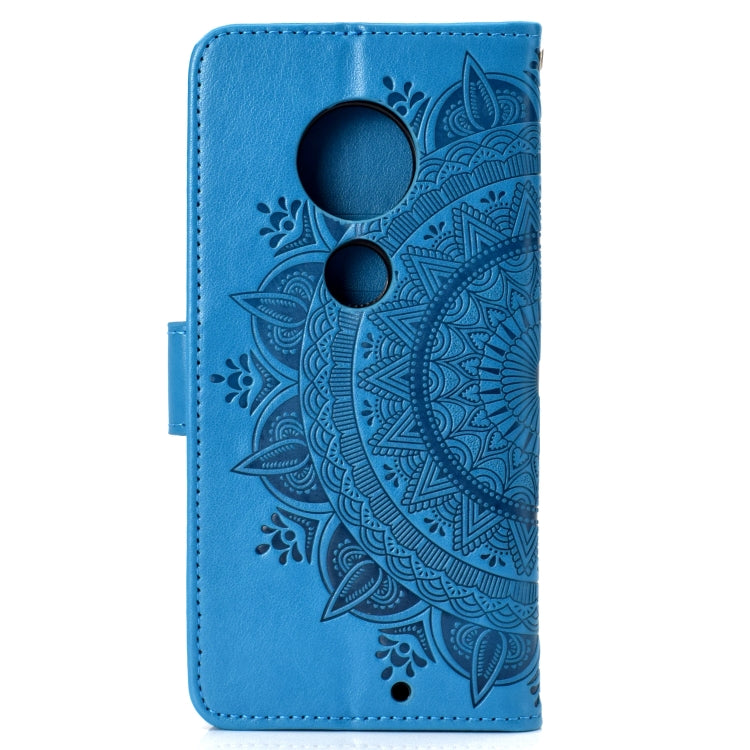 For Motorola Moto G7 Totem Flower Embossed Horizontal Flip TPU + PU Leather Case with Holder & Card Slots & Wallet