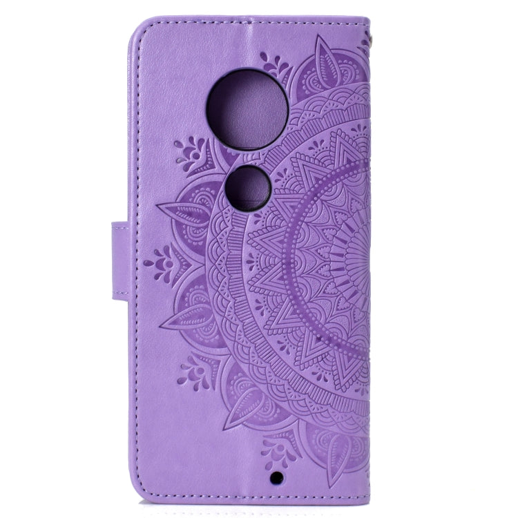For Motorola Moto G7 Totem Flower Embossed Horizontal Flip TPU + PU Leather Case with Holder & Card Slots & Wallet