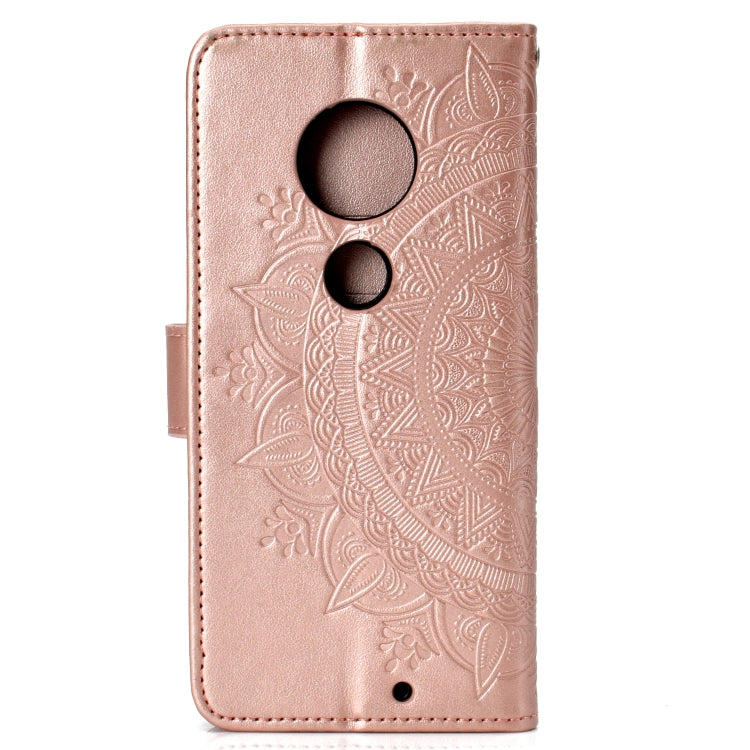 For Motorola Moto G7 Totem Flower Embossed Horizontal Flip TPU + PU Leather Case with Holder & Card Slots & Wallet