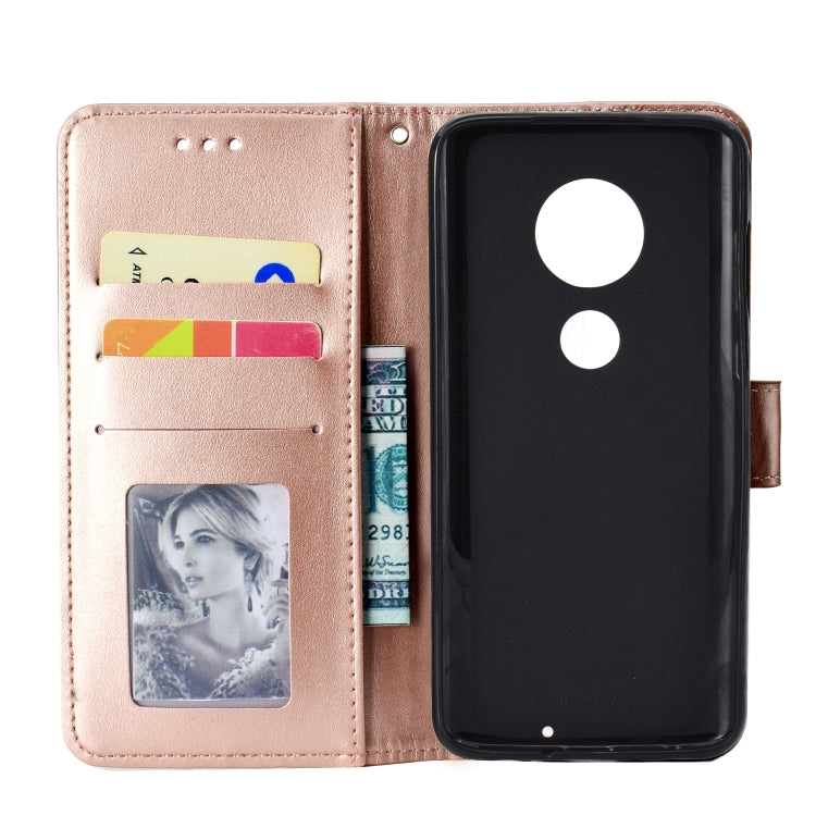 For Motorola Moto G7 Totem Flower Embossed Horizontal Flip TPU + PU Leather Case with Holder & Card Slots & Wallet