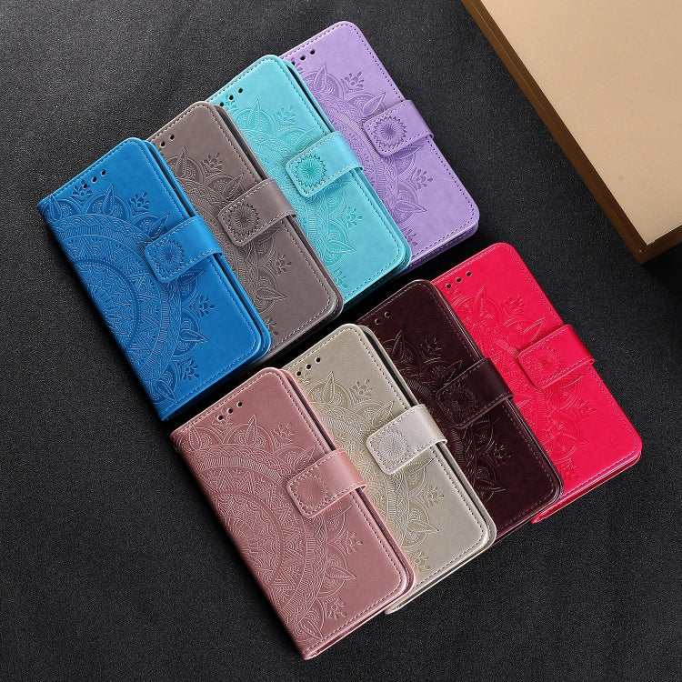 For Motorola Moto G9 Play Totem Flower Embossed Horizontal Flip TPU + PU Leather Case with Holder & Card Slots & Wallet