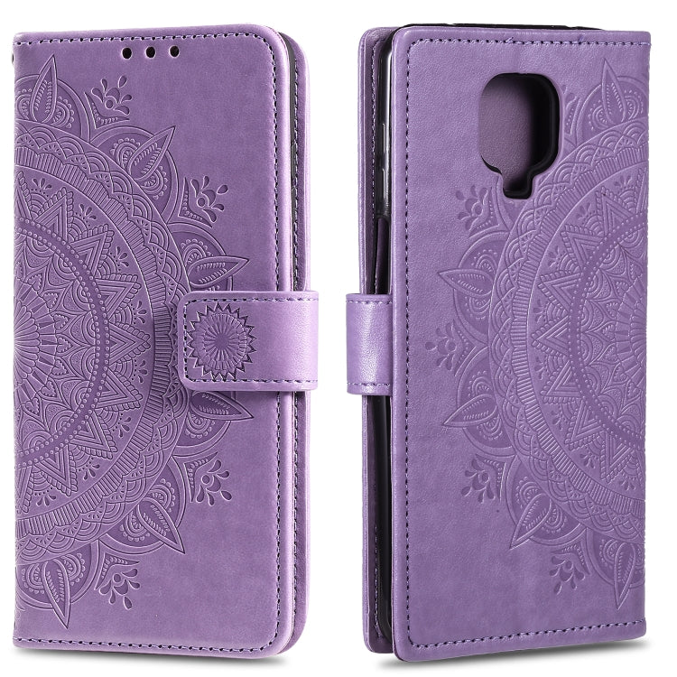 For Motorola Moto G9 Play Totem Flower Embossed Horizontal Flip TPU + PU Leather Case with Holder & Card Slots & Wallet