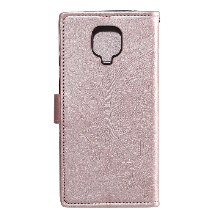 For Motorola Moto G9 Play Totem Flower Embossed Horizontal Flip TPU + PU Leather Case with Holder & Card Slots & Wallet