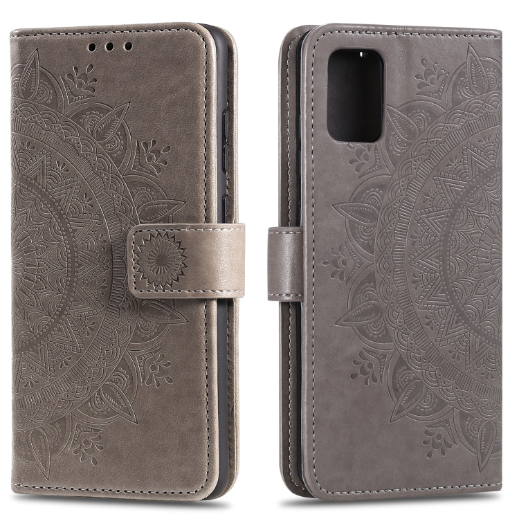 For Motorola Moto G9 Plus Totem Flower Embossed Horizontal Flip TPU + PU Leather Case with Holder & Card Slots & Wallet