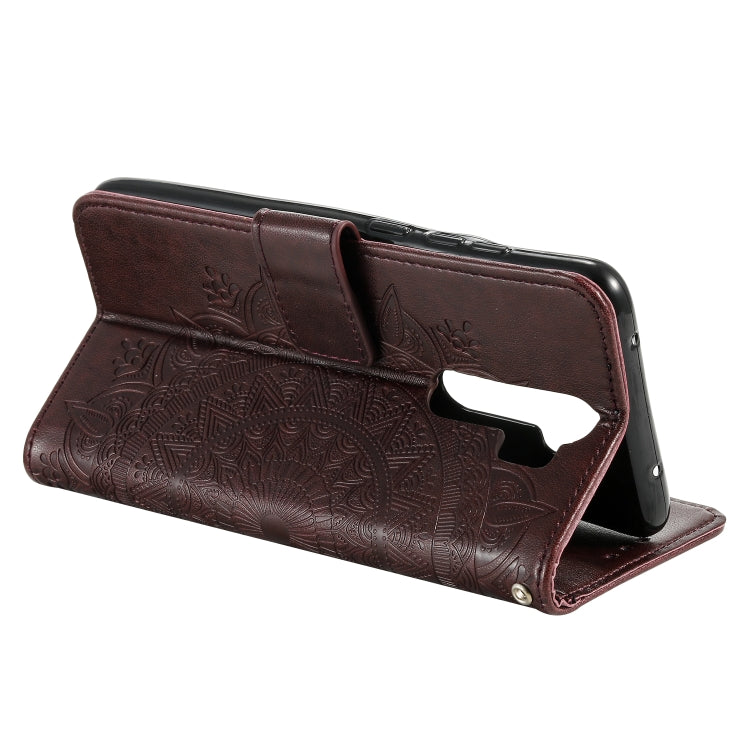 For Xiaomi Redmi 9 Totem Flower Embossed Horizontal Flip TPU + PU Leather Case with Holder & Card Slots & Wallet