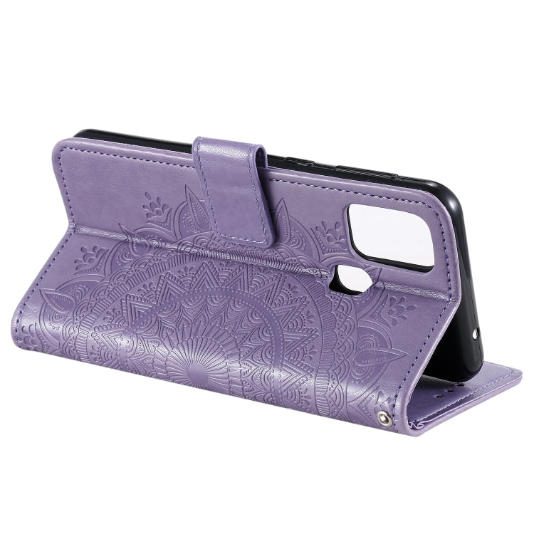 For Xiaomi Redmi 9C Totem Flower Embossed Horizontal Flip TPU + PU Leather Case with Holder & Card Slots & Wallet