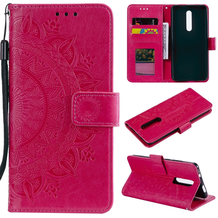 For Xiaomi Redmi K20 / K20 Pro Totem Flower Embossed Horizontal Flip TPU + PU Leather Case with Holder & Card Slots & Wallet