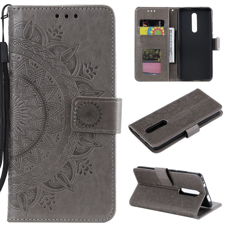 For Xiaomi Redmi K20 / K20 Pro Totem Flower Embossed Horizontal Flip TPU + PU Leather Case with Holder & Card Slots & Wallet