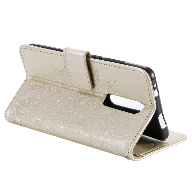 For Xiaomi Redmi K20 / K20 Pro Totem Flower Embossed Horizontal Flip TPU + PU Leather Case with Holder & Card Slots & Wallet