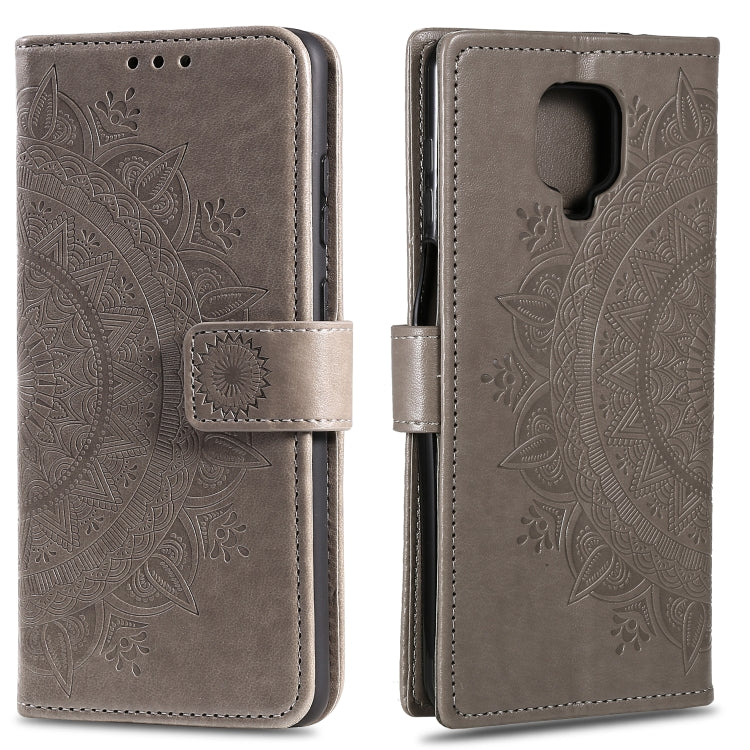 For Xiaomi Redmi Note 9 Pro Totem Flower Embossed Horizontal Flip TPU + PU Leather Case with Holder & Card Slots & Wallet