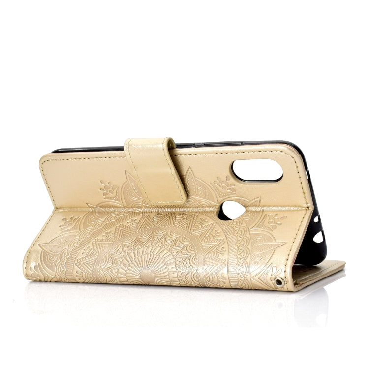 For Xiaomi Redmi Note 7 Totem Flower Embossed Horizontal Flip TPU + PU Leather Case with Holder & Card Slots & Wallet