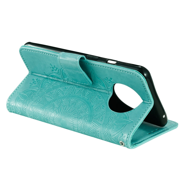 For Xiaomi Redmi Note 9T Totem Flower Embossed Horizontal Flip TPU + PU Leather Case with Holder & Card Slots & Wallet
