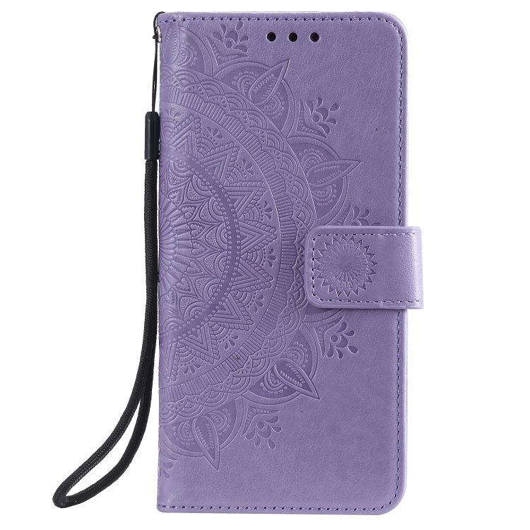 For Xiaomi Redmi Note 9T Totem Flower Embossed Horizontal Flip TPU + PU Leather Case with Holder & Card Slots & Wallet