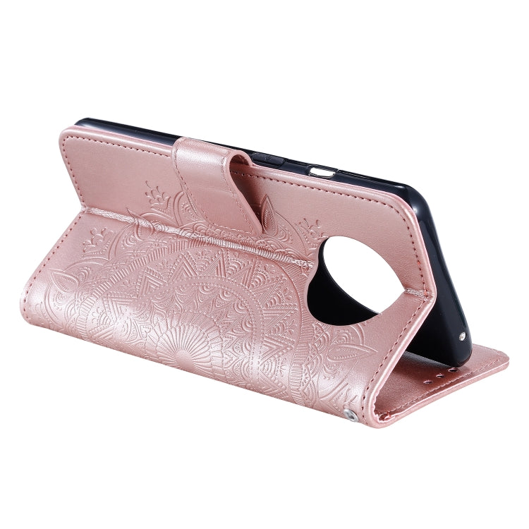 For Xiaomi Redmi Note 9T Totem Flower Embossed Horizontal Flip TPU + PU Leather Case with Holder & Card Slots & Wallet