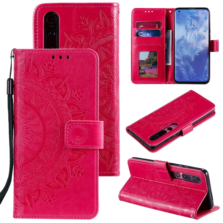For Xiaomi Mi 10 5G Totem Flower Embossed Horizontal Flip TPU + PU Leather Case with Holder & Card Slots & Wallet