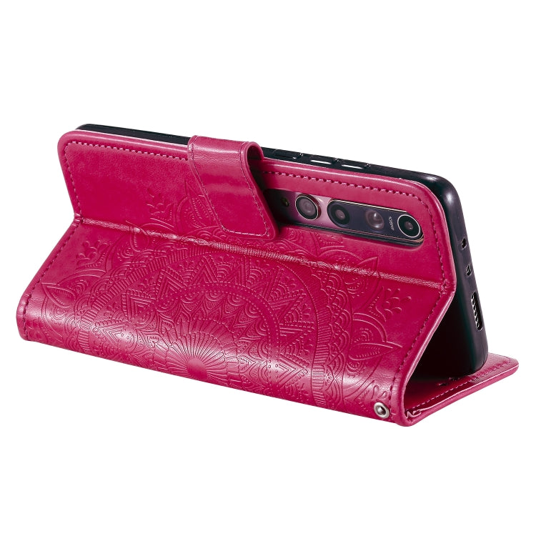 For Xiaomi Mi 10 5G Totem Flower Embossed Horizontal Flip TPU + PU Leather Case with Holder & Card Slots & Wallet